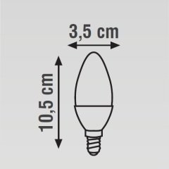 K2 5W E14 Ledli Buji Ampul Dob