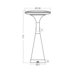 Braytron Tower 3w 3cct Beyaz Ip44 Led Masa Lambası