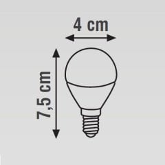K2 5W E14 Ledli Top Ampul (Ip45)