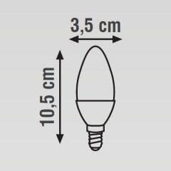 K2 8W E14 Ledli Buji Ampul