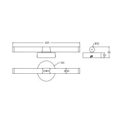 Braytron-Lıly-C-450-7w-3ın1-Chr-Ip44 Mırror Lamp