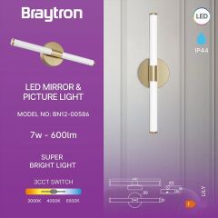 Braytron-Lıly-D-450-7w-3ın1-Gld-Ip44 Mırror Lamp