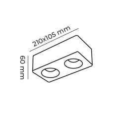 MOL2422 VERONA SERİSİ SIVA ÜSTÜ İKİLİ LED SPOT