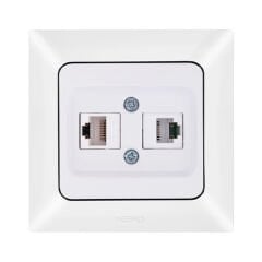 Ne-Ad Aras Data+Numeris Priz (Cat5+Cat3) (Çerçeve Hariç)