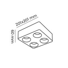 MOL2426 VERONA SERİSİ SIVA ÜSTÜ DÖRTLÜ LED SPOT