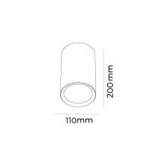 MOL357 ROLL SERİSİ DIŞ MEKAN SIVA ÜSTÜ LED SPOT