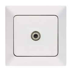 Ne-Ad Aras Tekli Uydu Sat Priz (Geçişli-Sonlu) (Çerçeve Hariç)