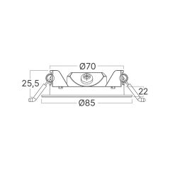 Braytron SMD-CRP 3w-Rnd-3ınc-Blc-3ın1-Led Panel Lıght
