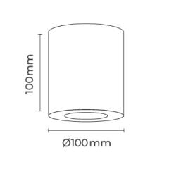 MOL360-1 YUVARLAK SIVA ÜSTÜ GU10 DUYLU SPOT