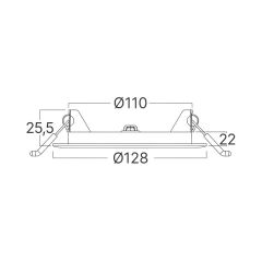 Braytron SMD-CRP 6w 3cct Ip40 Sıva Altı Pc Ledli Panel