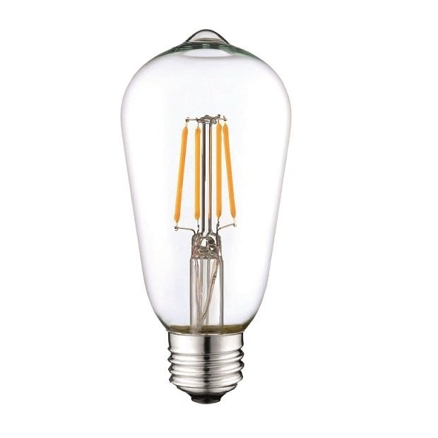 K2 8W E27  Led Flamanlı Mantar Şeffaf Ampul 2700K Sarı Işık