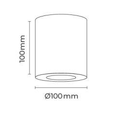 MOL360-2 YUVARLAK SIVA ÜSTÜ GU10 DUYLU SPOT