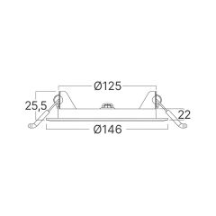 Braytron SMD-CRP 9w 3cct Ip40 Sıva Altı Pc Ledli Panel