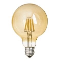 K2 4W E27 G95 Led Flamanlı Ampul 2700K Sarı Işık