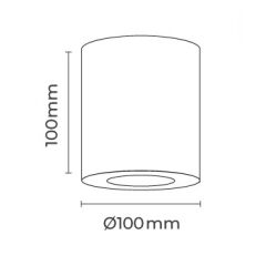 MOL360-3 YUVARLAK SIVA ÜSTÜ GU10 DUYLU SPOT