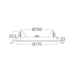 Braytron SMD-CRP 12w 3cct Ip40 Sıva Altı Pc Ledli Panel