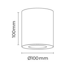 MOL360-4 YUVARLAK SIVA ÜSTÜ GU10 DUYLU SPOT