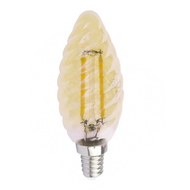 K2 4W E14 C35 Led Flamanlı Mum Ampul 2700K Sarı Işık