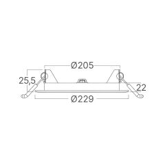 Braytron SMD-CRP 18w 3cct Ip40 Sıva Altı Pc Ledli Panel