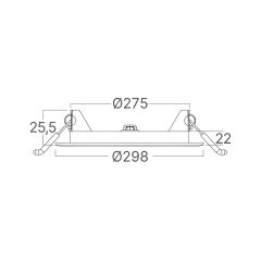 Braytron SMD-CRP 24w 3cct Ip40 Sıva Altı Pc Ledli Panel