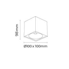 MOL372 KARE SIVA ÜSTÜ GU10 DUYLU SPOT