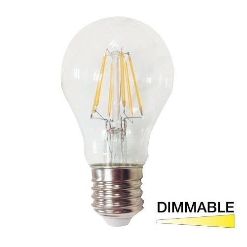 K2 6W E27 A60 Led Flamanlı Dimedilebilir Normal Ampul 2700K Sarı Işık