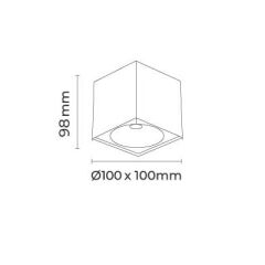 MOL373 KARE SIVA ÜSTÜ GU10 DUYLU SPOT