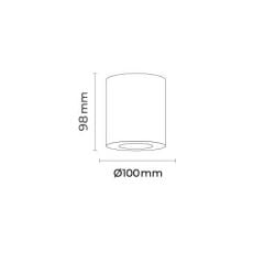 MOL365 YUVARLAK SIVA ÜSTÜ GU10 DUYLU SPOT