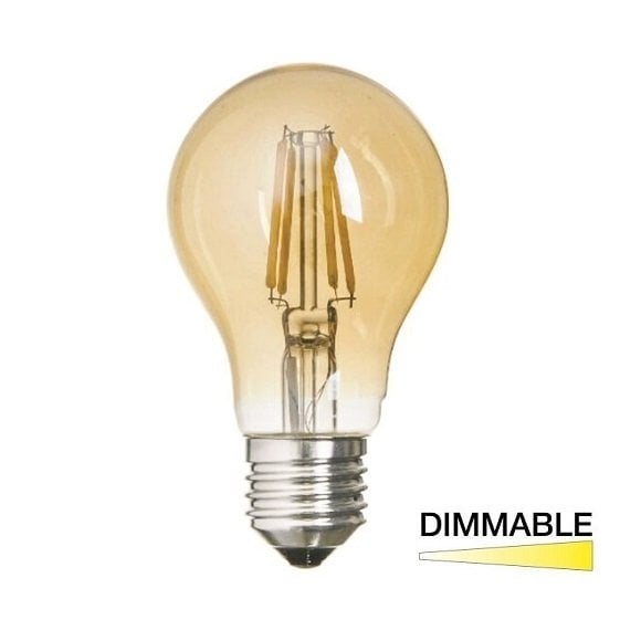K2 4W E27 A60 Led Flamanlı Dimedilebilir Normal Ampul 2700K Sarı Işık