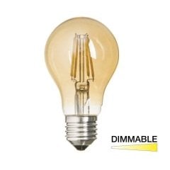 K2 4W E27 A60 Led Flamanlı Dimedilebilir Normal Ampul 2700K Sarı Işık