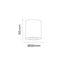 MOL366 YUVARLAK SIVA ÜSTÜ GU10 DUYLU SPOT