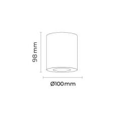 MOL368 YUVARLAK SIVA ÜSTÜ GU10 DUYLU SPOT