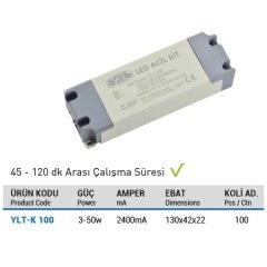 Ycl 3-50W Led Arm.Şarjlı Güç Kaynağı 2400Mah
