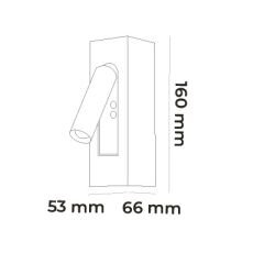 MOL8041 DELUX YATAK BAŞI LED APLİK USB VE TYPE-C GİRİŞLİ SIVA ÜSTÜ