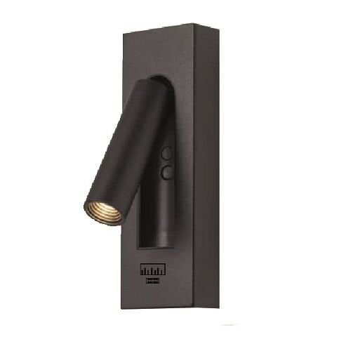 MOL8041 DELUX YATAK BAŞI LED APLİK USB VE TYPE-C GİRİŞLİ SIVA ÜSTÜ