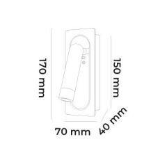 MOL8035 DELUX YATAK BAŞI LED APLİK SIVA ALTI