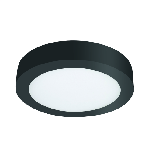 İnoled 18W Siyah 3000K 1380Lm Sıva Üstü Yuvarlak Led Panel Armatür