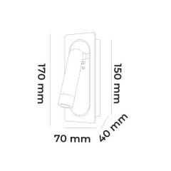 MOL8036 DELUX YATAK BAŞI LED APLİK SIVA ALTI