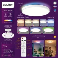 Braytron Jade 45w 5cct Jade Beyaz Yuvarlak Sıva Üstü Armatür