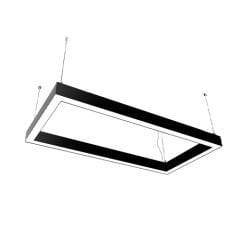 İnoled 30X60Cm 50W 6500K Oval Dikdörtgen Davul Dekoratıf Lıneer Led Armatür