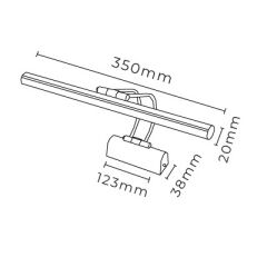 MOL8052 GOLD AYNA ÜSTÜ & TABLO APLİK 35 CM