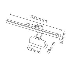 MOL8050 ESKİTME AYNA ÜSTÜ & TABLO APLİK 35 CM