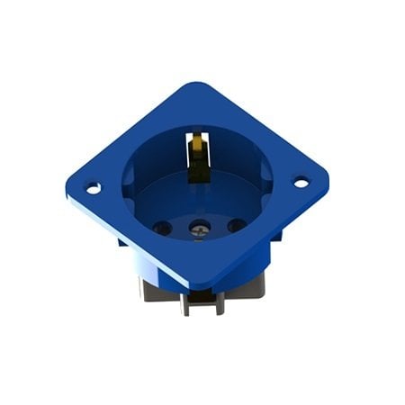 Ne-Ad 1 X 16 A Makina Ve Pano Priz 45° (Mavi/Siyah)