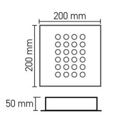 Ack 36W 35º 4080Lm Kare Aydınlatma Armatür