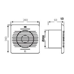 Horoz Plastik Fan Füme 200 20Cm 500.010.200