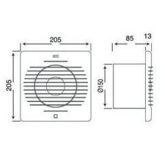 Horoz Plastik Fan Füme 150 15Cm 500.010.150