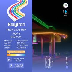 Braytron-6w 3000k 120led Neon Şerit Led