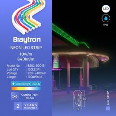 Braytron-6w 6500k 120led Neon Şerit Led