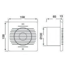 Horoz Plastik Fan Füme 100 10Cm 500.010.100
