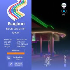 Braytron-6w Amber 120led Neon Şerit Led